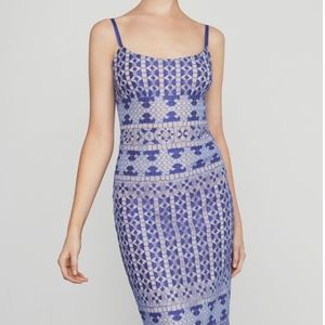BCBG Max Azria Alese Geometric Lace Midi Dress